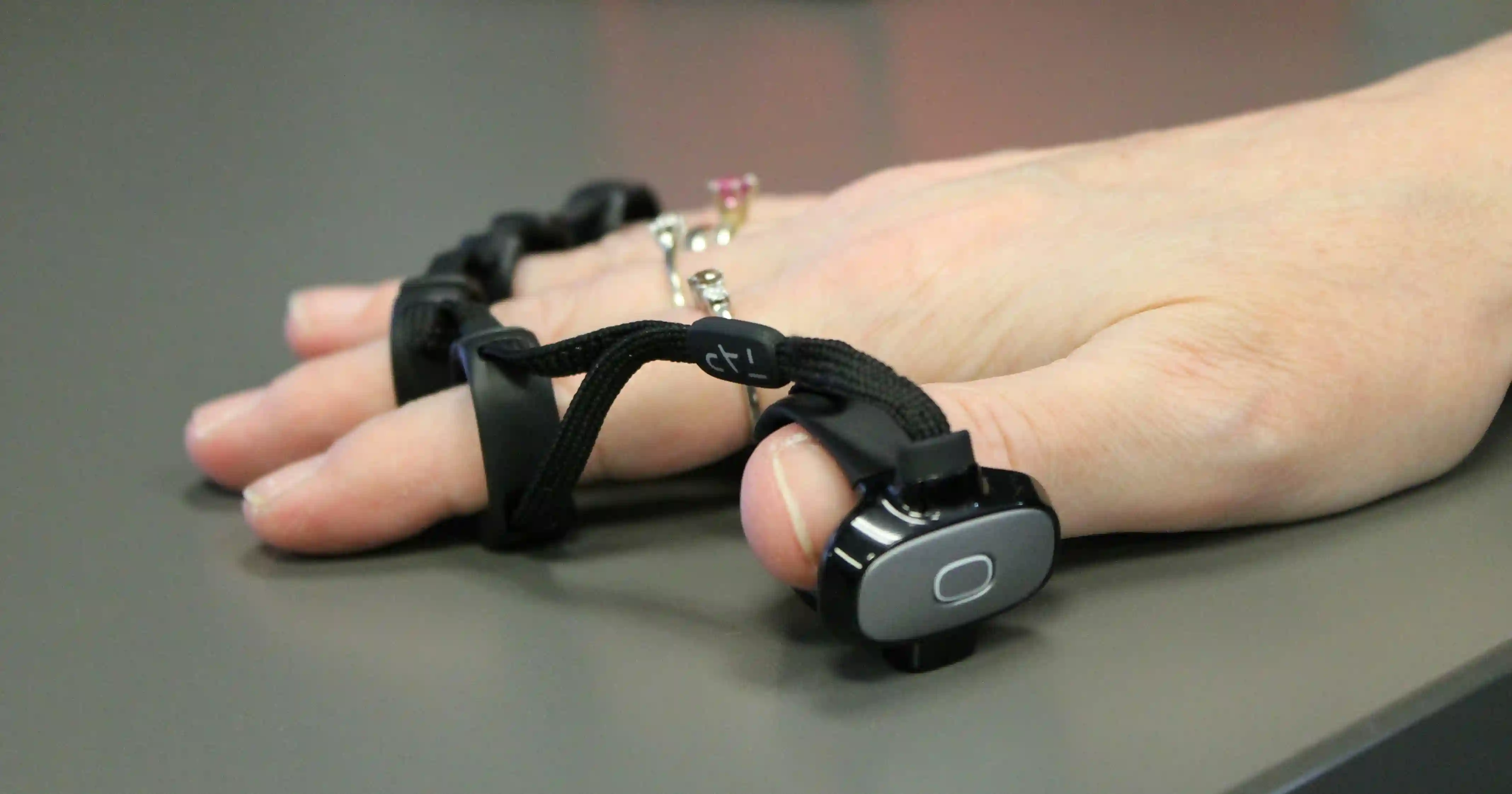 Person using assistive technology device for accessibility