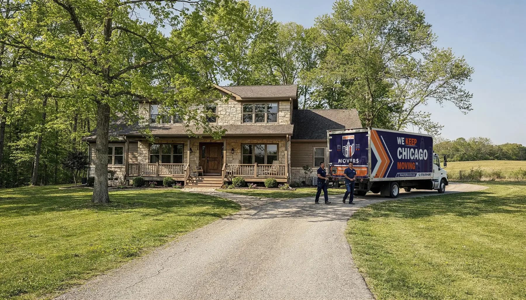 Windy City Movers crew on a residential move in Barrington, Illinois