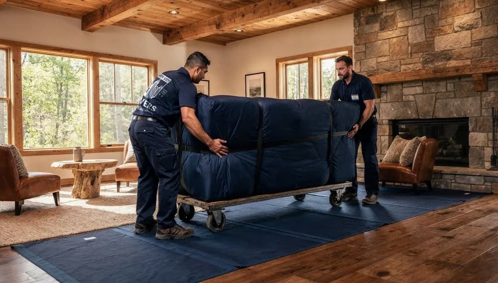 Windy City Movers team loading a moving truck in Barrington, Illinois