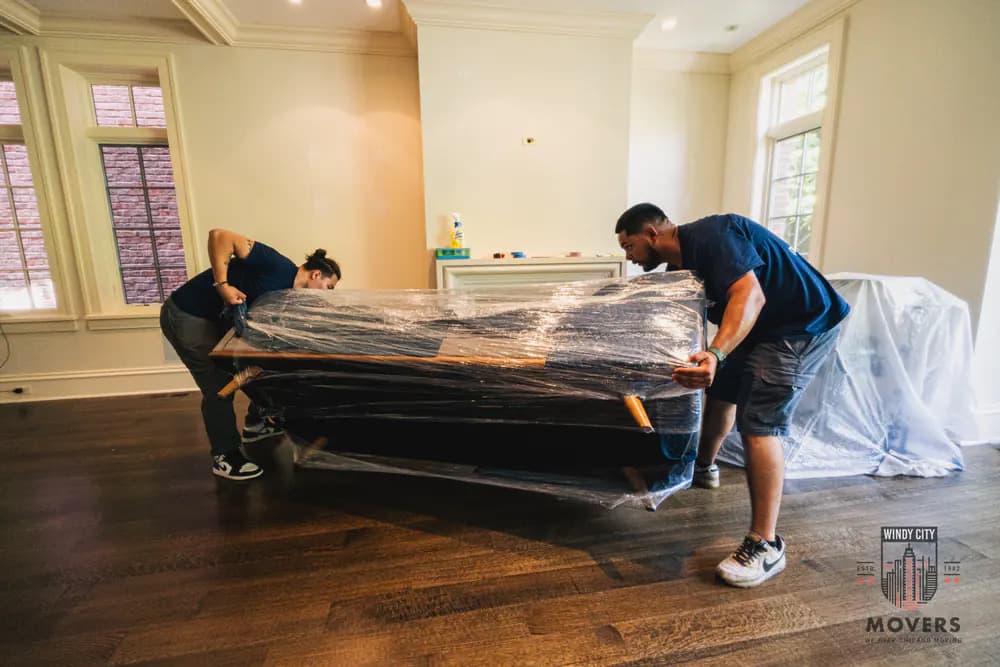 A bulky furniture move completed by Windy City Movers in the Chicago area
