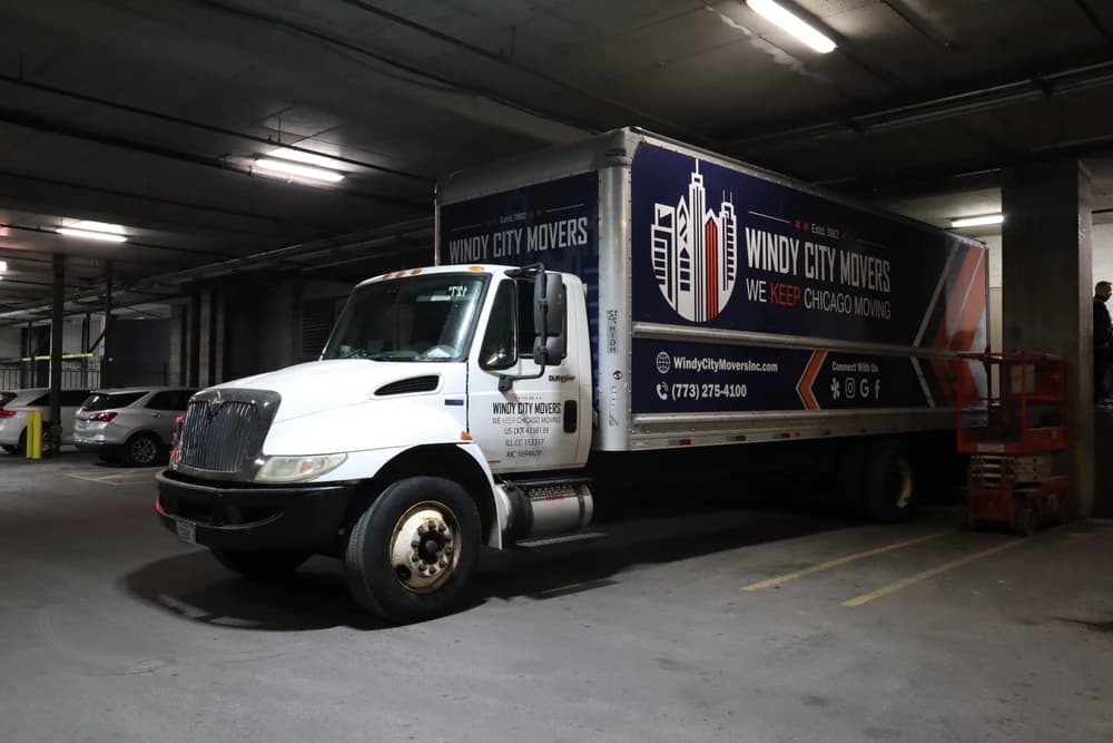 Windy City Movers team loading a moving truck in Chicago, Illinois