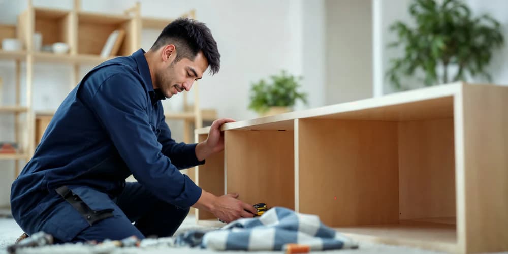 Furniture disassembly completed by Windy City Movers in the Chicago area