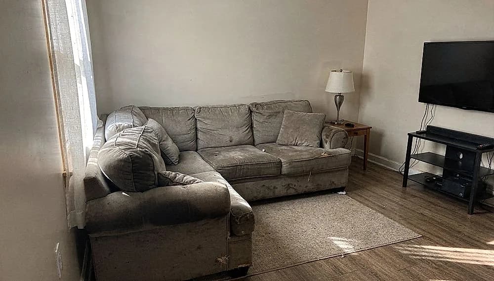 Furniture removal and disposal crew at work in the Chicago area