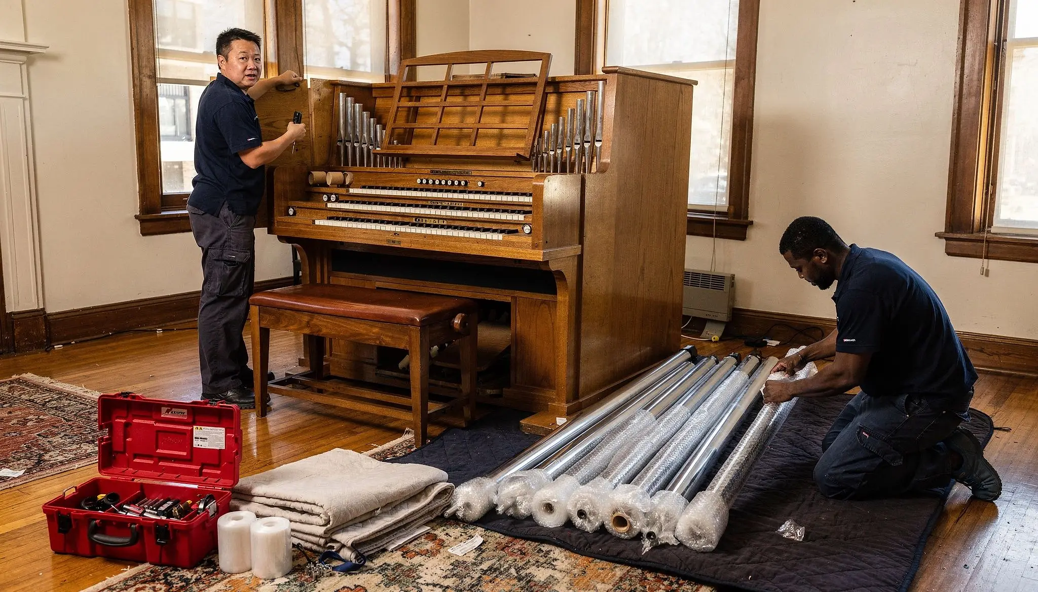 Grandfather clock and organ moving in Chicago by Windy City Movers