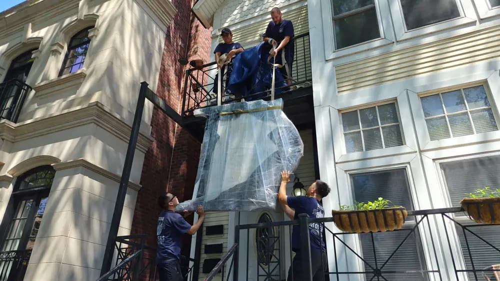 A hoisting and crane job completed by Windy City Movers in the Chicago area