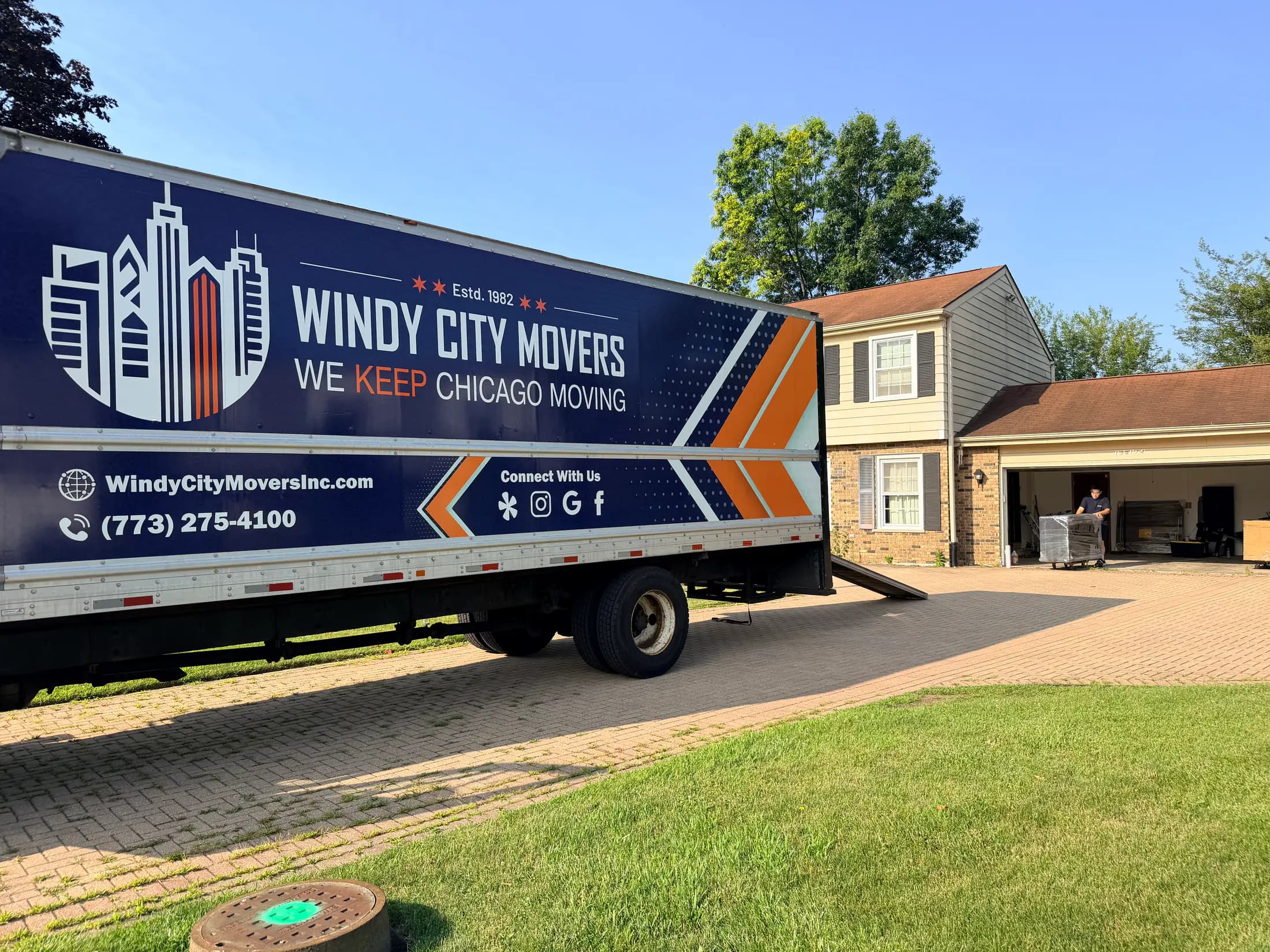Windy City Movers crew on a residential move in Oak Brook, Illinois