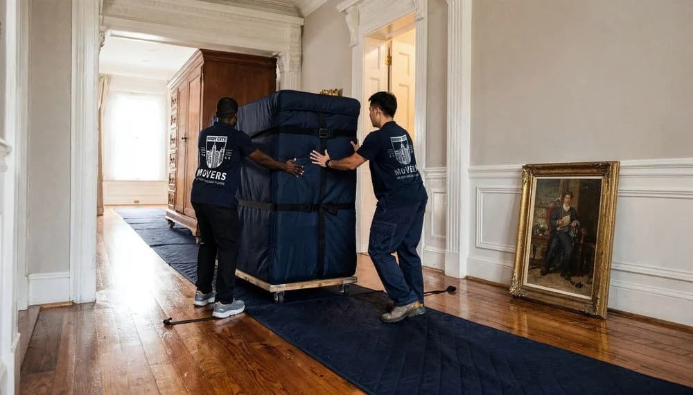 Windy City Movers team loading a moving truck in Winnetka, Illinois